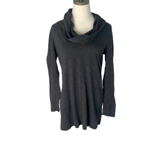 New York & Company Tops - New York & Company Cowl Turtleneck Knit Top Shirt Gray L Large